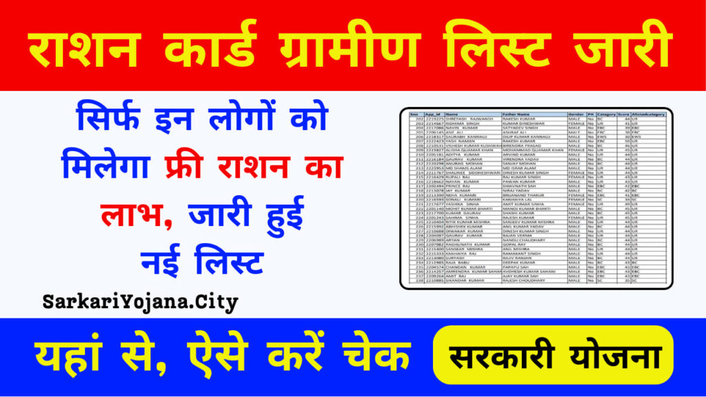 Ration Card Gramin List