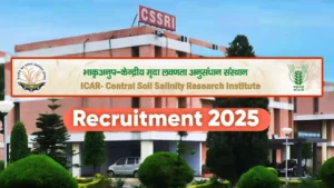 CSSRI Karnal Recruitment 2025 Apply Form Here