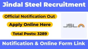 Jindal Steel Recruitment 2025 Apply Online Form