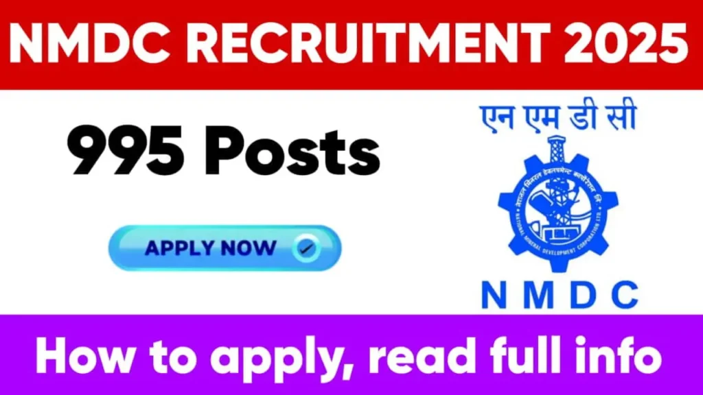 NMDC Recruitment 2025 Apply Form Here
