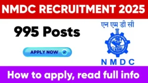 NMDC Recruitment 2025 Apply Form Here