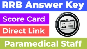 RRB Paramedical Staff Answer Key 2025 released