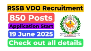 RSSB VDO Recruitment 2025